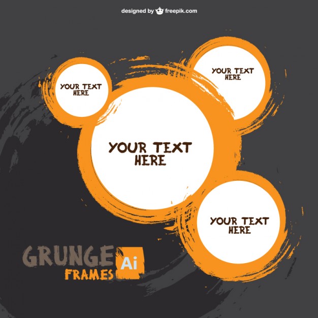626x626 Brush Stroke Round Frames Vector Free Download