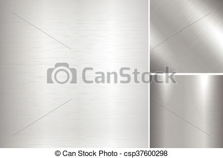450x319 Brushed Metal Textures. Vector Collection Of Bright Metallic