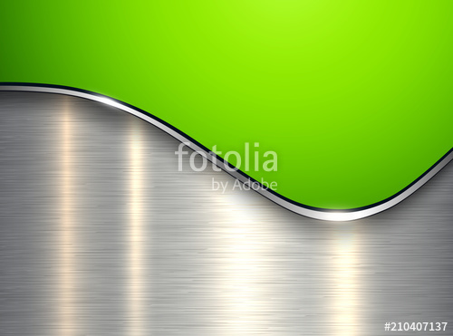 500x371 Green Metallic Background, Elegant With Wave And Brushed Metal