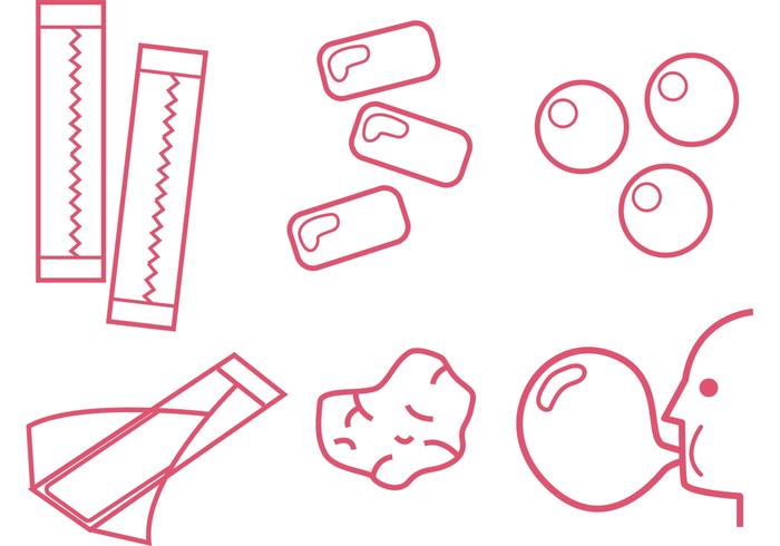 700x490 Bubblegum Outline Vectors