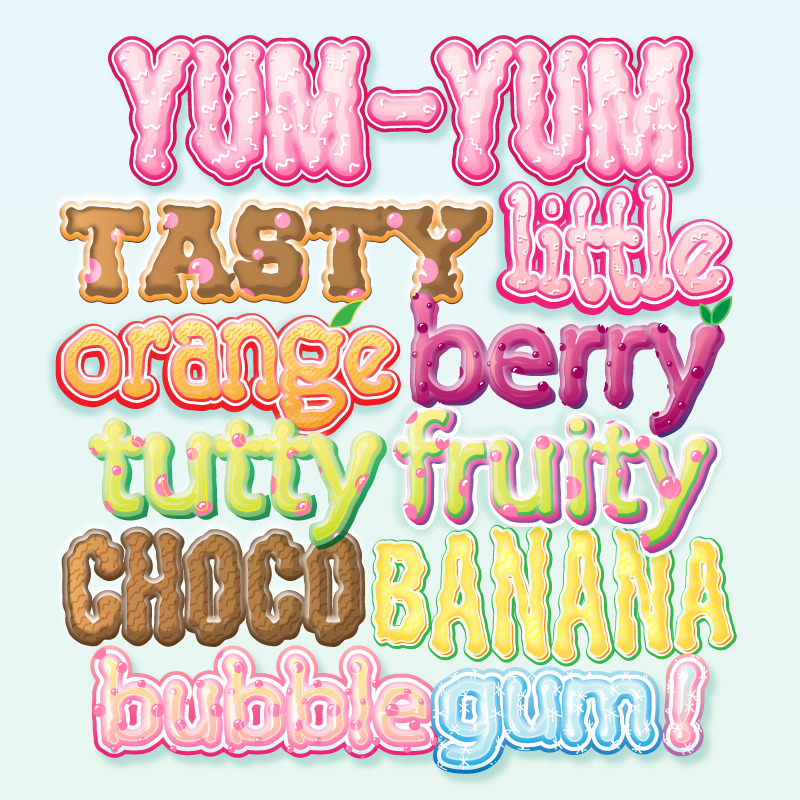 800x800 Bubblegum Vector Styles By Inkatura Graphicriver