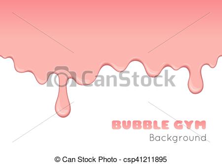 450x334 Background With Pink Bubble Gum. Vector Background With Pink