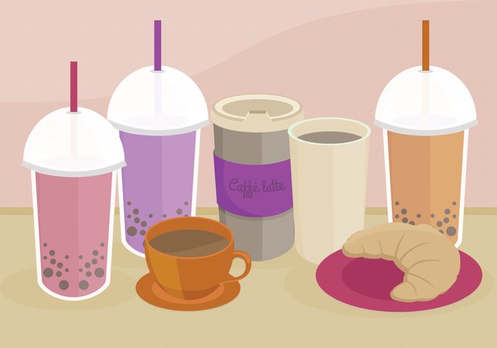 700x490 Bubble Tea Vector Illustration