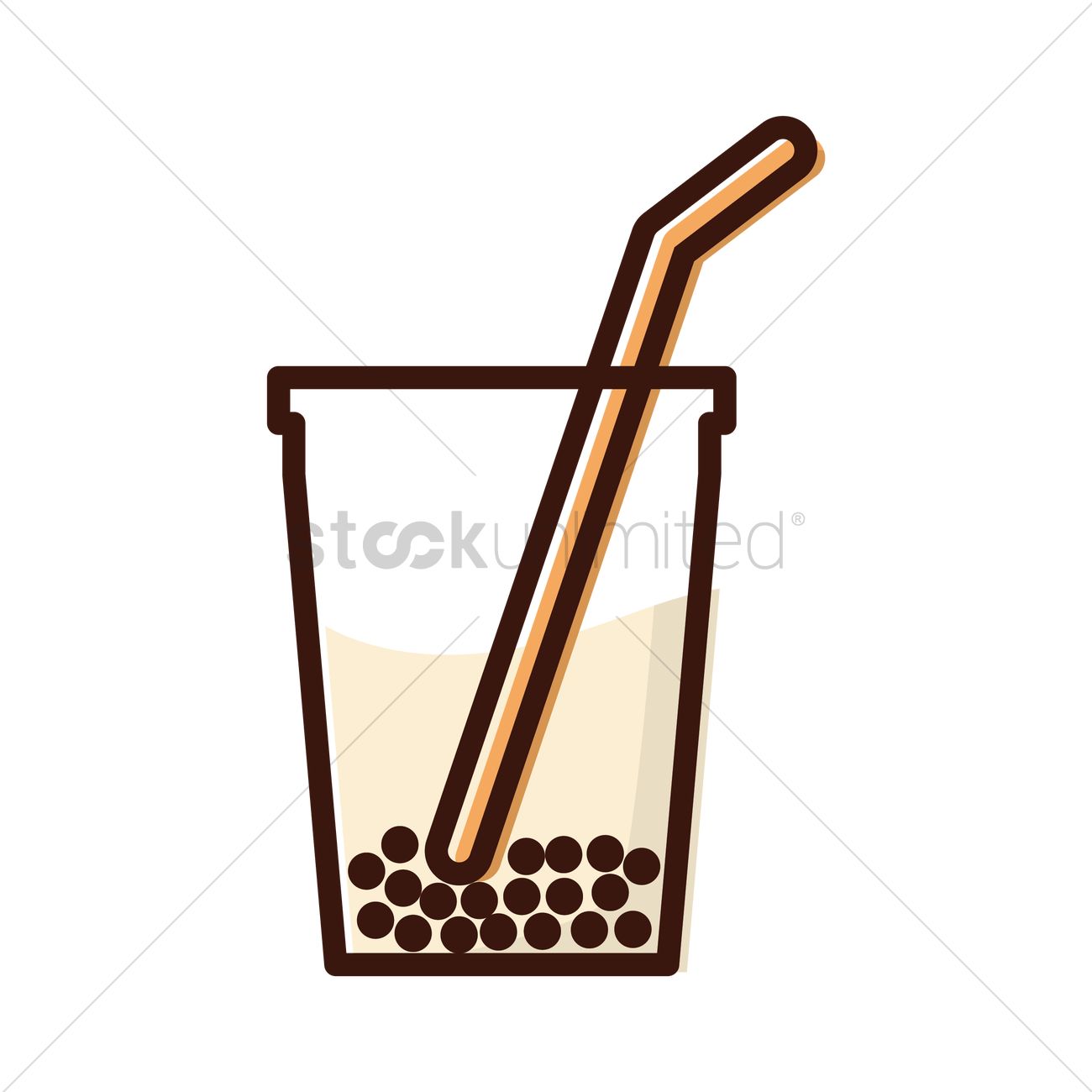 1300x1300 Bubble Tea Vector Image