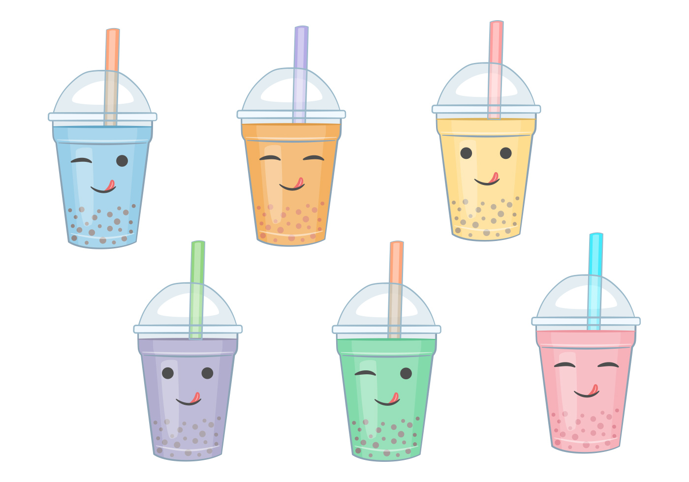 1400x980 Bubble Tea Free Vector Art