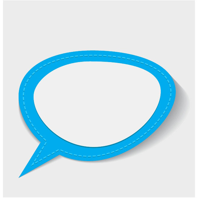 660x660 Sewn Chat Bubble Vector Image