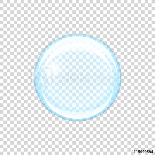 500x500 Transparent Soap Bubble, Vector Illustration