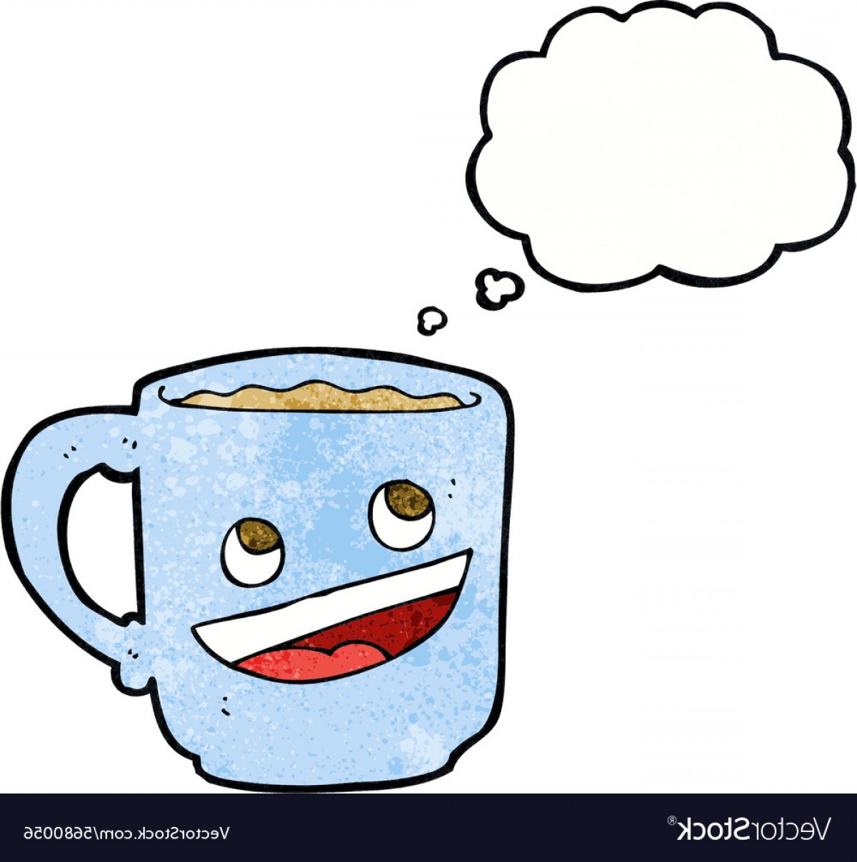 1200x1208 Cartoon Coffee Mug With Thought Bubble Vector Sohadacouri