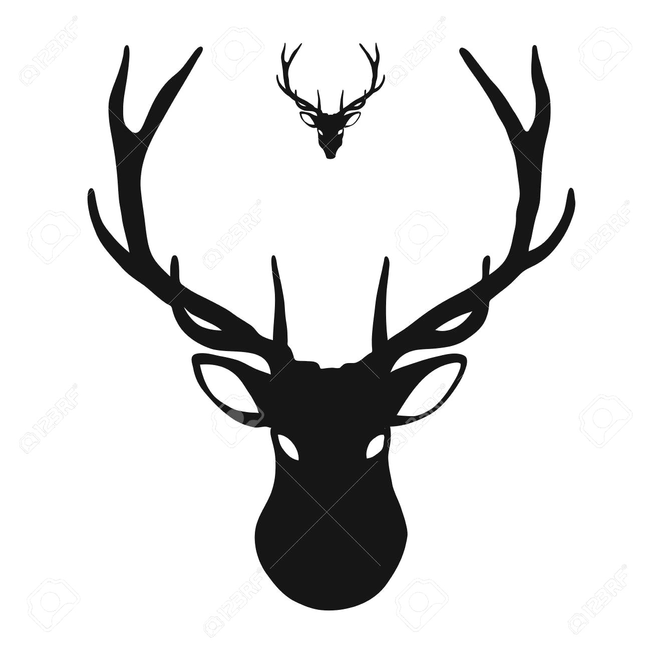 1300x1300 71371803 Deer Head Icon Hand Drawn Vector Clipart 10