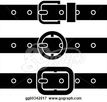 350x333 Vector Clipart Buckle Belt Black Symbols Illustration Clipart