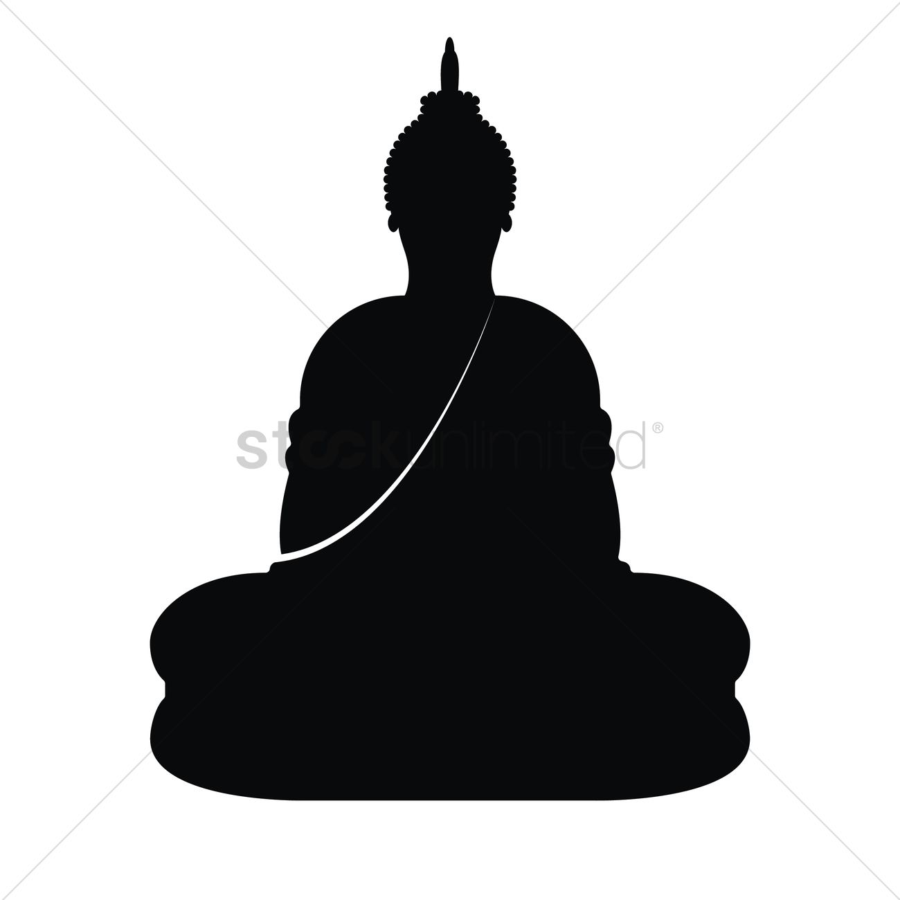 1300x1300 Buddha Vector Image