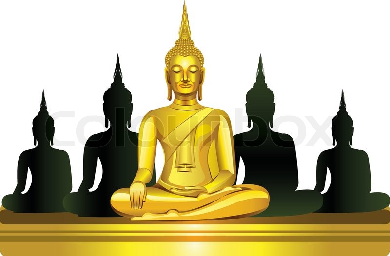 800x526 Golden Buddhagolden Buddha Stock Vector Colourbox