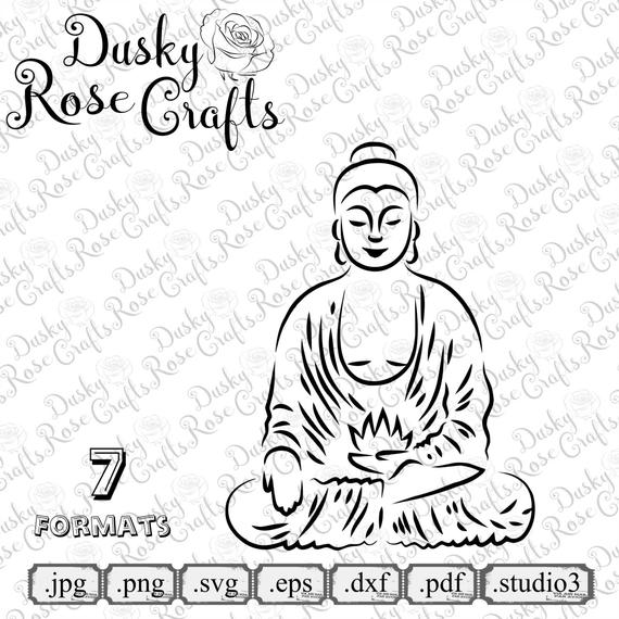 570x570 Buddha Vector .svg .eps .dxf .png .jpg .pdf .studio3 For Etsy