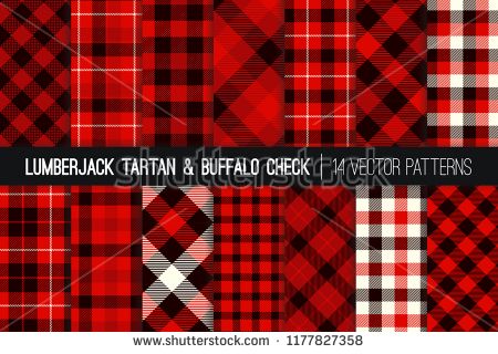 450x320 Lumberjack Tartan And Buffalo Check Plaid Vector Patterns. Maroon