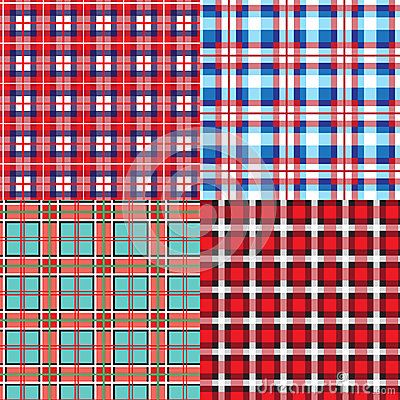 400x400 Lumberjack Seamless Pattern Set, Buffalo Plaid Patterns. Vector
