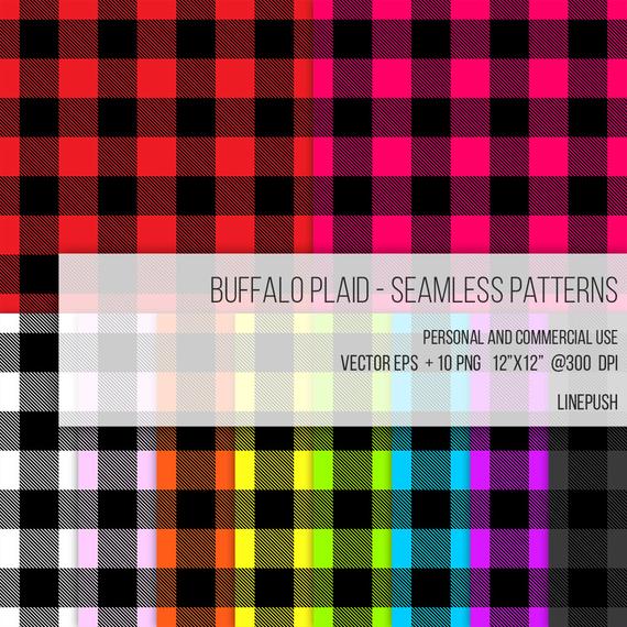 570x570 Sale Buffalo Plaid Seamless Pattern Digital Paper Vector Eps Etsy