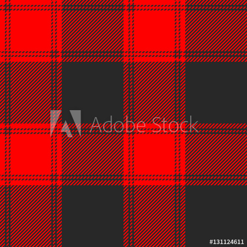 500x500 Seamless Red And Black Buffalo Plaid Pattern. Checkered Fabric