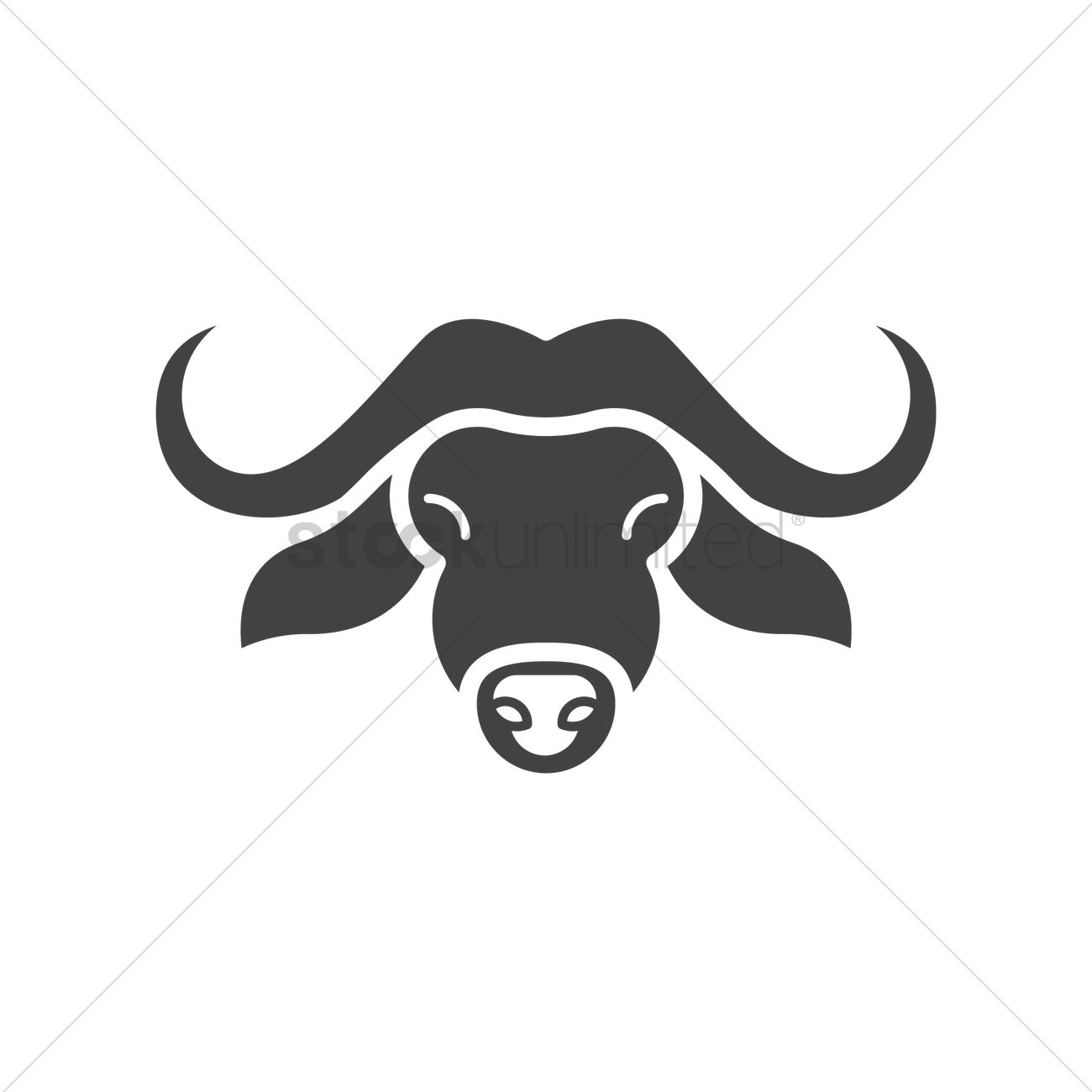 1300x1300 Buffalo Vector Image