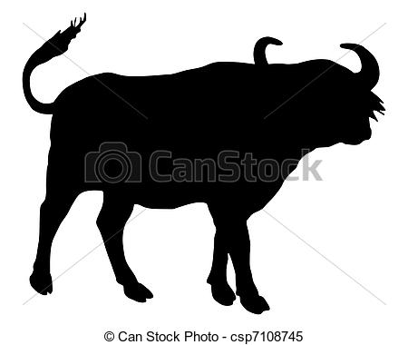 450x380 African Buffalo Silhouette.