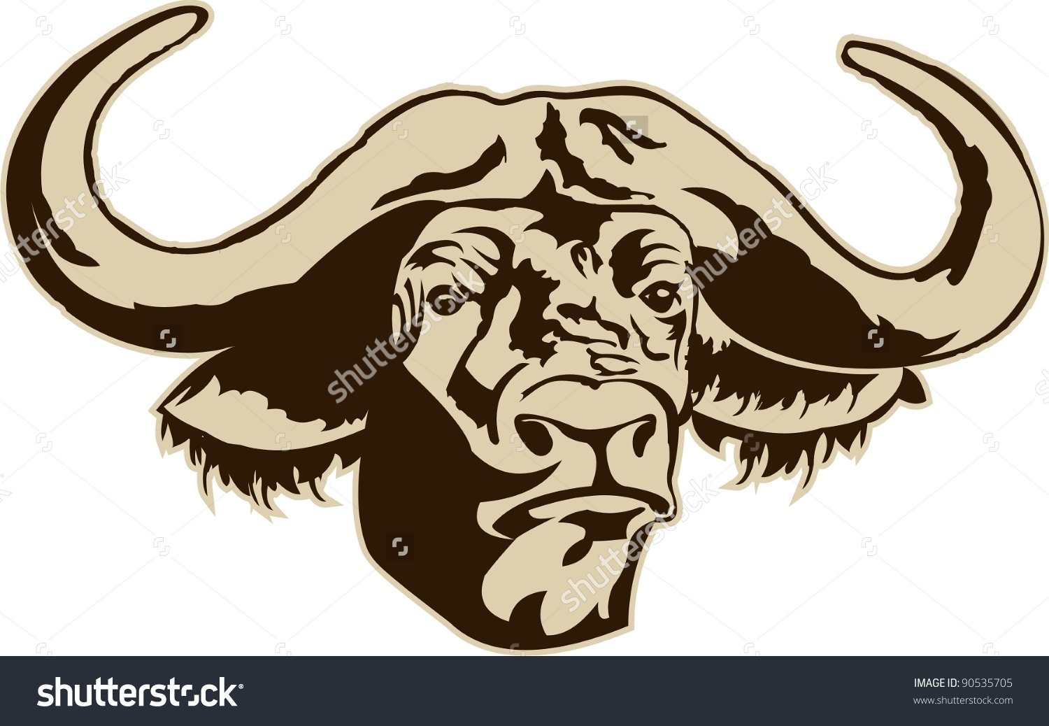1500x1038 Head Clipart African Buffalo