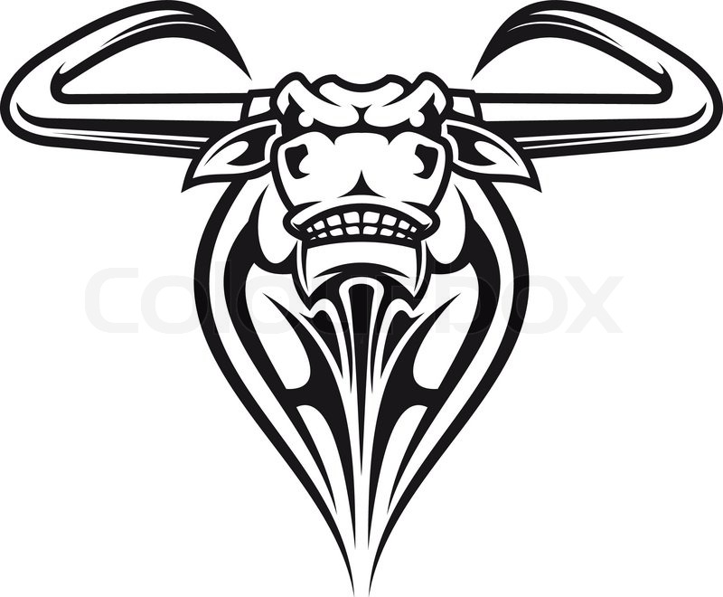 800x660 Wild Buffalo Mascot Stock Vector Colourbox