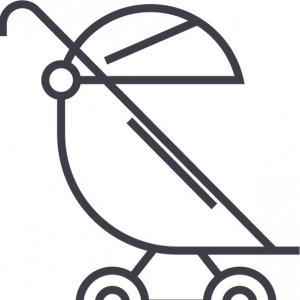 300x300 Stock Photo Stroller Buggy Vector Line Icon Sign Illustration On