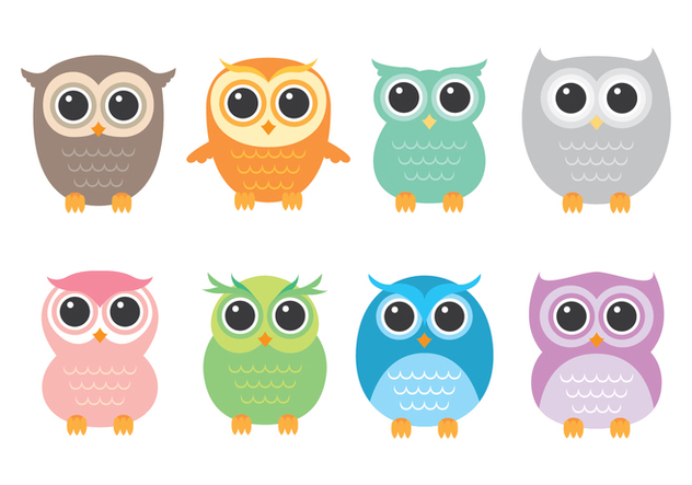 632x443 Cute Vector Buho Icons Free Vector Download 422389 Cannypic
