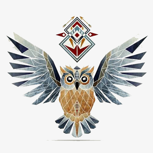 500x500 Buho De Lattice Vector Owl Vector Cristalizar Owl Totem Png Y
