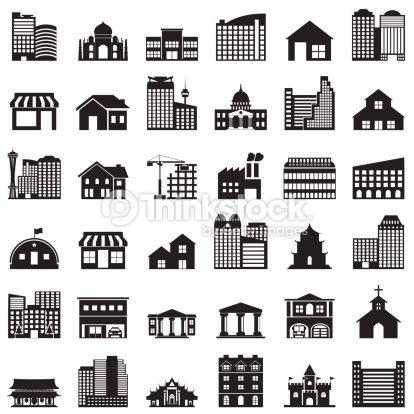 414x414 Vector Art Building Icons Set Icons Icon Set