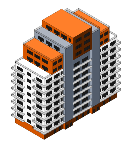 468x500 Isometric Building Vector Image Public Domain Vectors