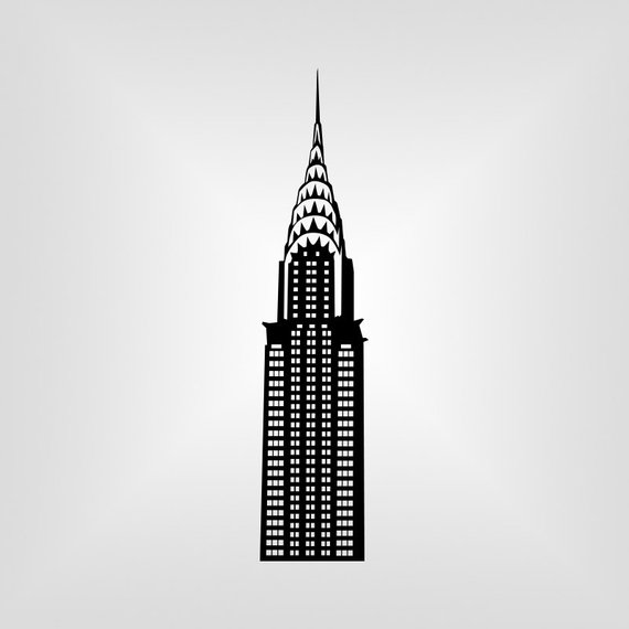 570x570 Chrysler Building Ny Svg Vector Art Cricut Silhouette Etsy