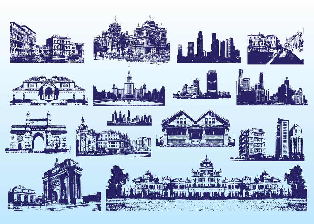 1024x732 Free Buildings Vector Art Amp Graphics