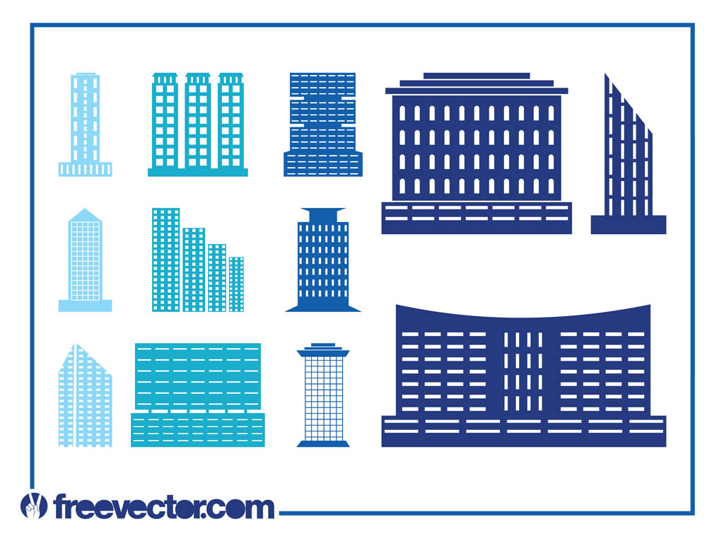1024x765 Modern Buildings Set Vector Art Amp Graphics