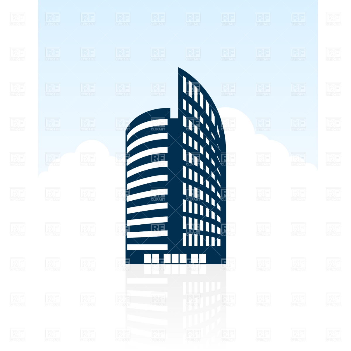 1200x1200 Modern Building Silhouette Vector Image Vector Artwork Of