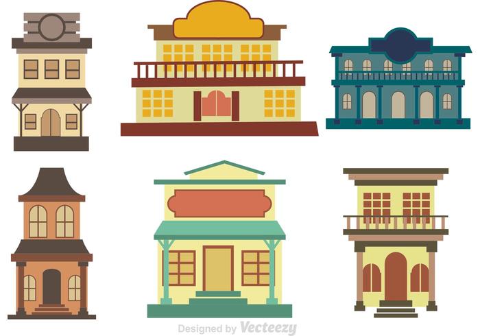 700x490 Western Building Vectors
