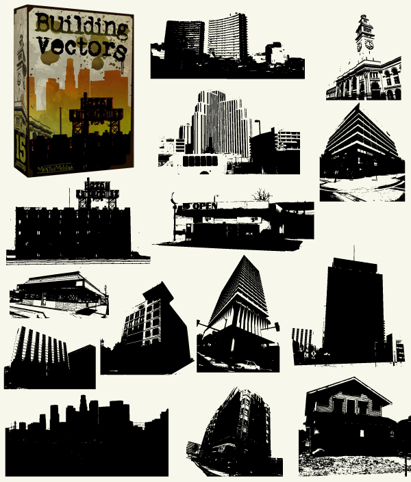 600x705 Free Buildings Free Vector Pack