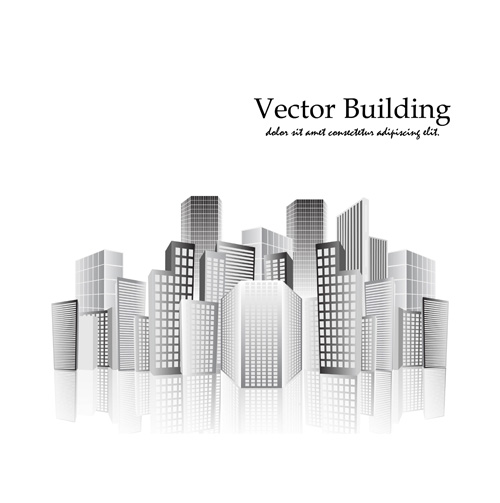 500x503 Vector City Buildings Design Elements 05 Free Download