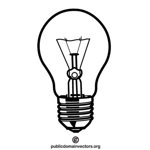 500x500 Light Bulb Vector Clip Art Public Domain Vectors
