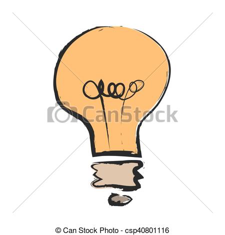 450x470 Cartoon Light Bulb Vector Icon, Vector Illustration.