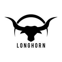 240x240 Bull Head Emblem Template For Business. Vector Illustration