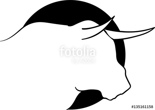 500x357 Bull Head Vector Silhouette Stock Image And Royalty Free Vector