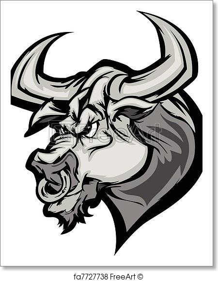 450x580 Free Art Print Of Bull Longhorn Mascot Head Vector Ca. Cartoon