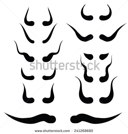 450x470 Bull Horns Silhouette Clipart