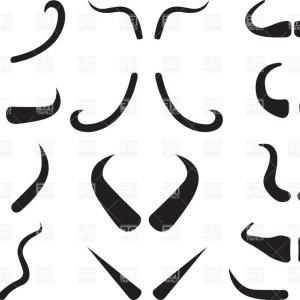 300x300 Icon Of Animal Horns Bull Horns Vector Clipart Orangiausa