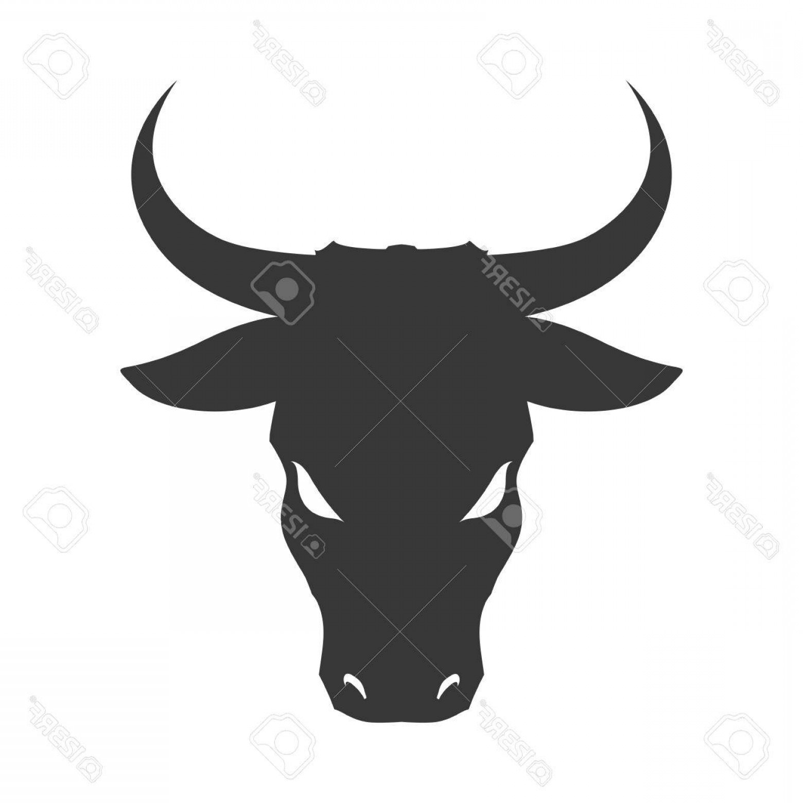 1560x1560 Photostock Vector Bull Horn Animal Silhouette Farm Icon Isolated