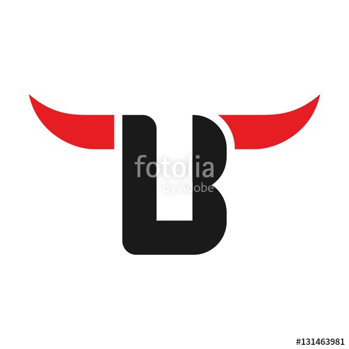 500x500 Bull Logo Vector. Letter B Logo. Stock Image And Royalty Free