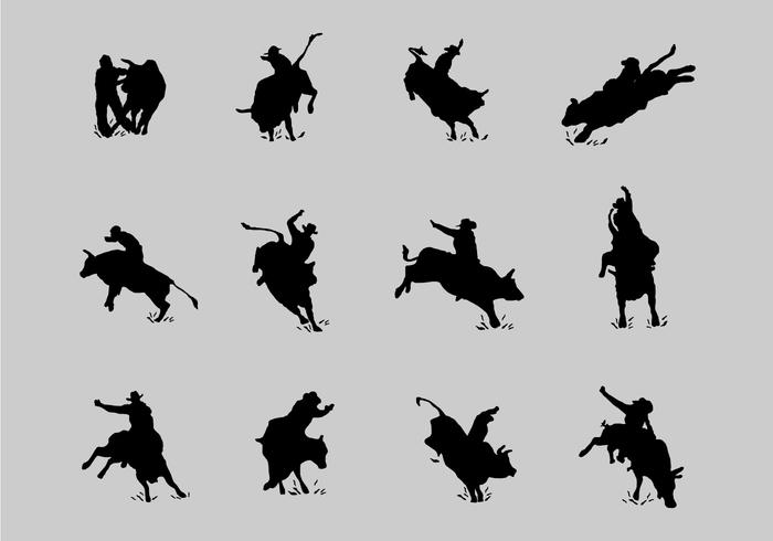 700x490 Bull Rider Vector