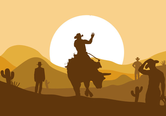 632x443 Bull Rider Vector Free Vector Download 337733 Cannypic