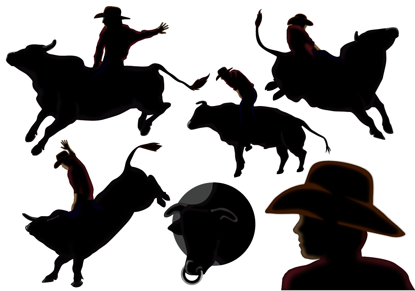 1400x980 Ride The Bull Vectors