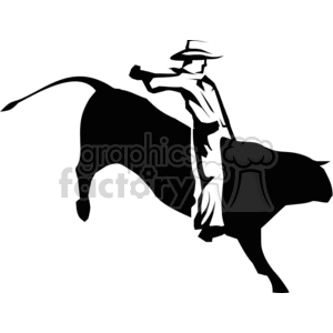 300x300 Royalty Free Bull Rider 371922 Vector Clip Art Image